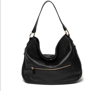 Laggo The Taylor Black Pebble Leather Bag